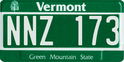 VT license plate NNZ173