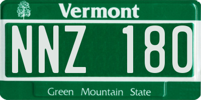 VT license plate NNZ180