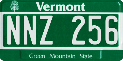 VT license plate NNZ256