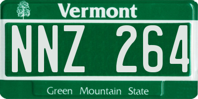 VT license plate NNZ264