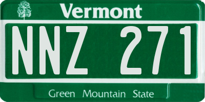 VT license plate NNZ271