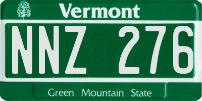VT license plate NNZ276