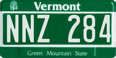 VT license plate NNZ284