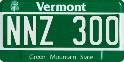 VT license plate NNZ300