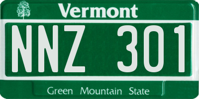 VT license plate NNZ301