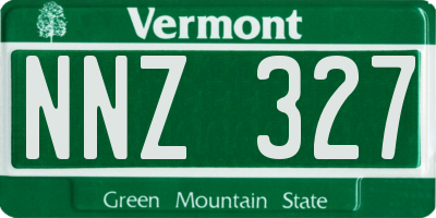 VT license plate NNZ327