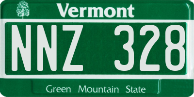 VT license plate NNZ328