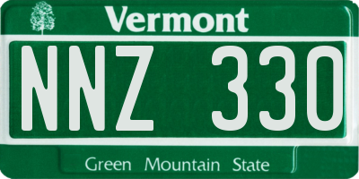 VT license plate NNZ330