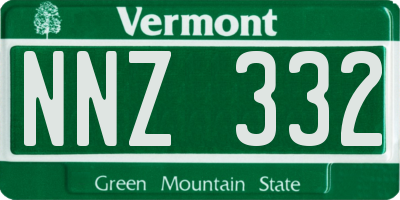 VT license plate NNZ332