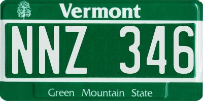 VT license plate NNZ346