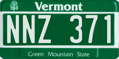 VT license plate NNZ371