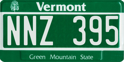 VT license plate NNZ395