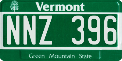 VT license plate NNZ396