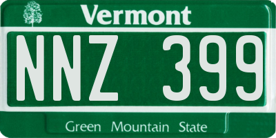 VT license plate NNZ399