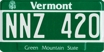 VT license plate NNZ420