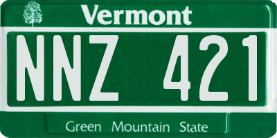 VT license plate NNZ421