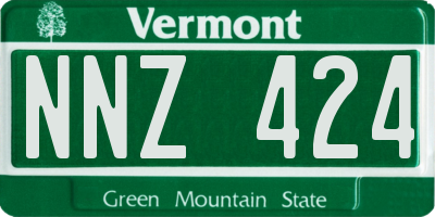 VT license plate NNZ424