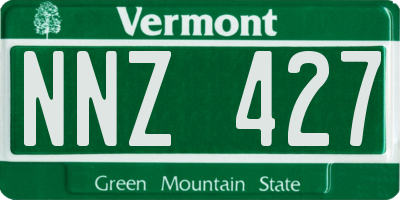 VT license plate NNZ427