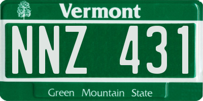 VT license plate NNZ431