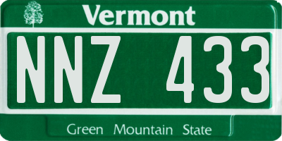 VT license plate NNZ433