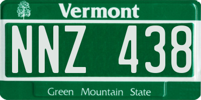 VT license plate NNZ438
