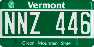 VT license plate NNZ446