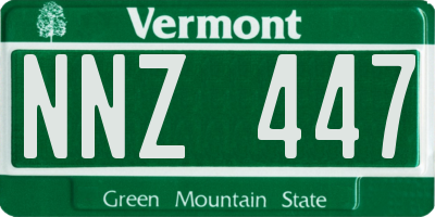VT license plate NNZ447