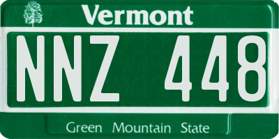 VT license plate NNZ448