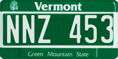 VT license plate NNZ453
