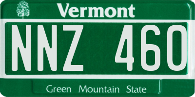 VT license plate NNZ460