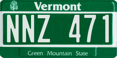 VT license plate NNZ471