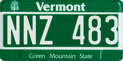 VT license plate NNZ483