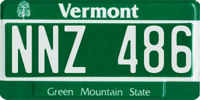 VT license plate NNZ486