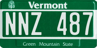 VT license plate NNZ487
