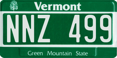 VT license plate NNZ499