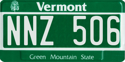 VT license plate NNZ506