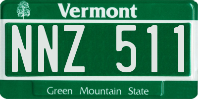 VT license plate NNZ511