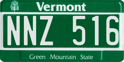 VT license plate NNZ516