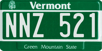 VT license plate NNZ521