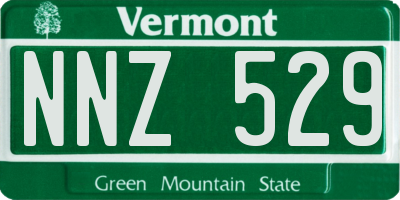 VT license plate NNZ529