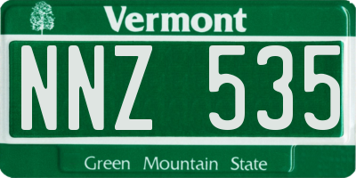 VT license plate NNZ535