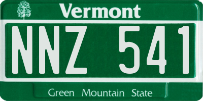 VT license plate NNZ541