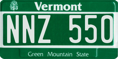 VT license plate NNZ550