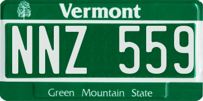 VT license plate NNZ559