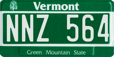 VT license plate NNZ564