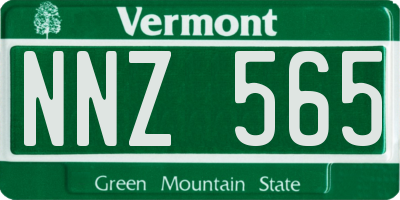 VT license plate NNZ565