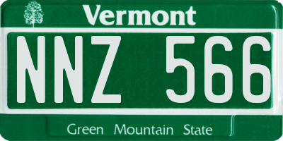 VT license plate NNZ566