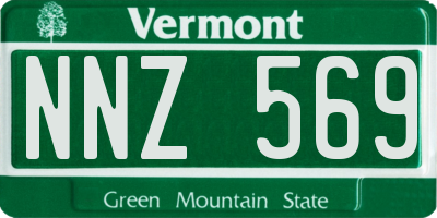 VT license plate NNZ569