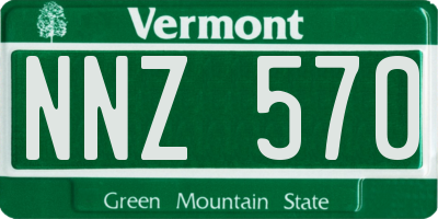 VT license plate NNZ570