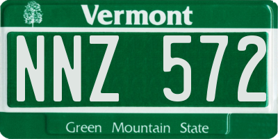 VT license plate NNZ572
